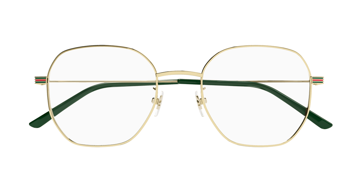 Gucci GG1125oA-002 eyeglasses in gold frame with clear lenses