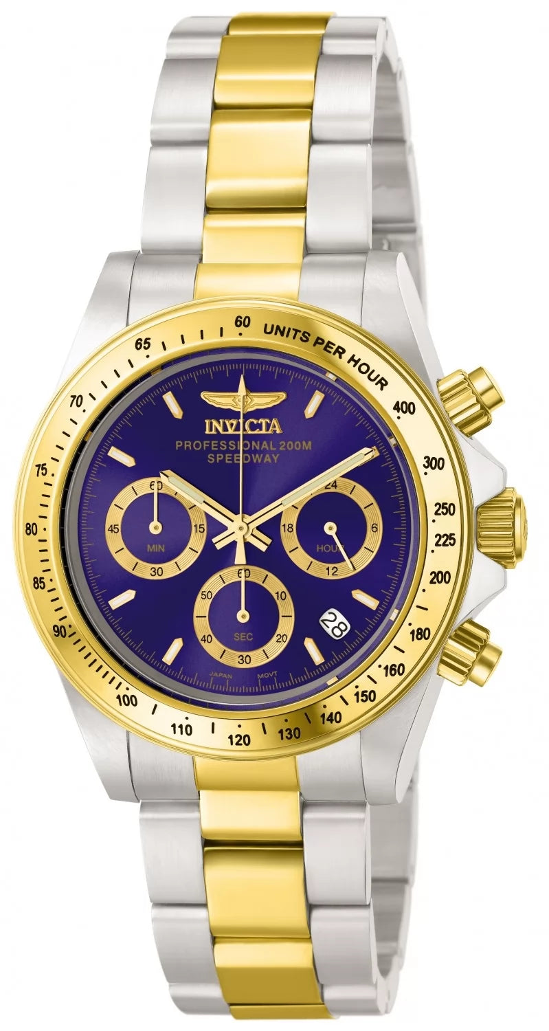 Invicta 3644 Quartz Watch Blue Dial Stainless Steel 39.5mm Men