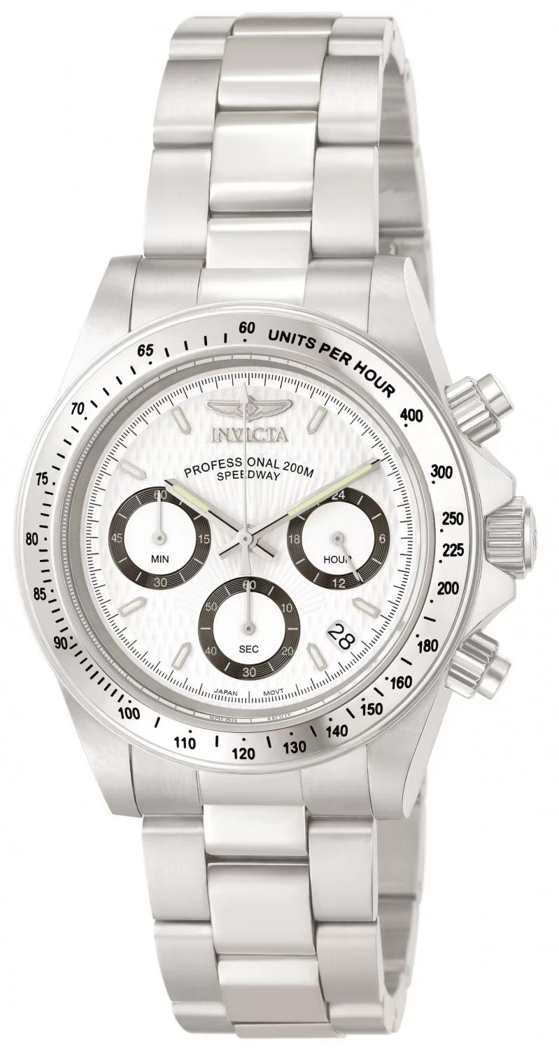 Invicta 9211 watch with white dial and stainless steel band