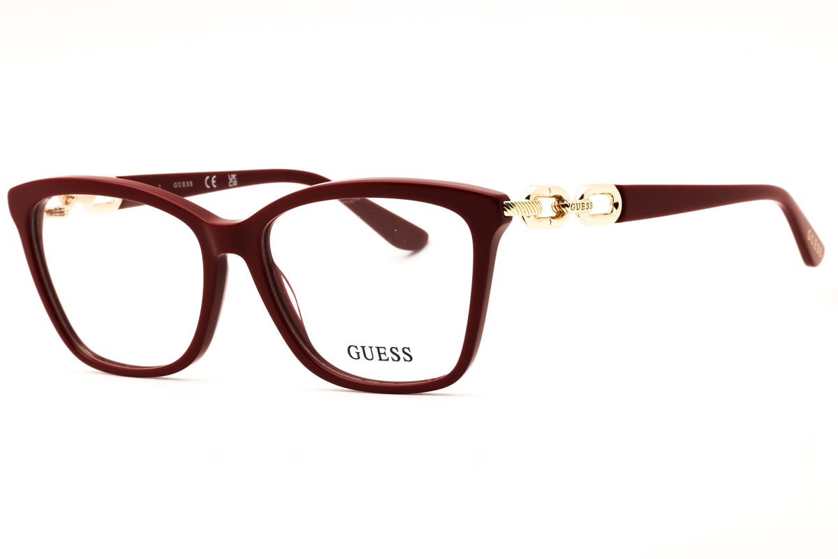 Guess GU50181-066 shiny red Rectangular Eyeglasses 54mm Eyeglasses