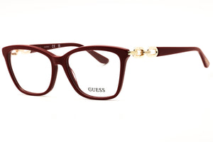 Guess GU50181-066 Shiny Red Rectangular Eyeglasses 54mm