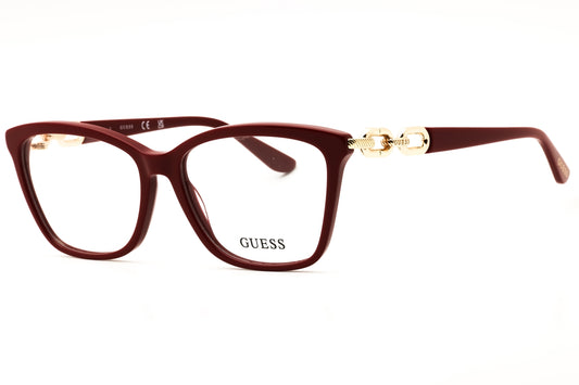 Guess GU50181-066 shiny red Rectangular Eyeglasses 54mm Eyeglasses