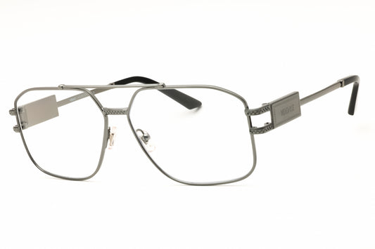 Versace 0VE1302-1001 eyeglasses in gunmetal frame with clear lenses