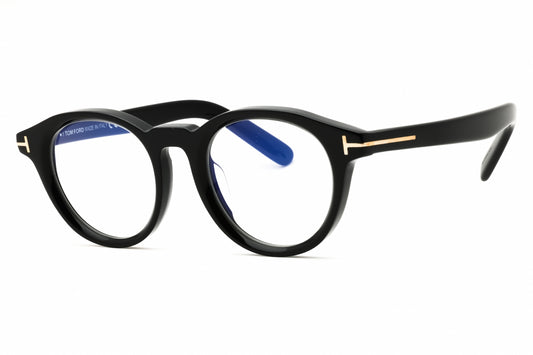 Tom Ford FT5931-D-B-001 shiny black Round Eyeglasses 49mm Eyeglasses
