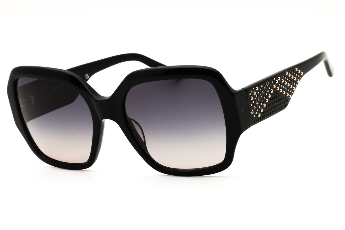 Guess by Marciano GM00014-01B shiny black Oversized Sunglasses 56mm Sunglasses