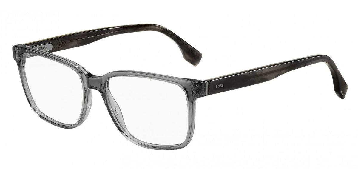 Hugo Boss BOSS1517-2W8-57 Grey Horn Rectangle Eyeglasses 57mm Eyeglasses