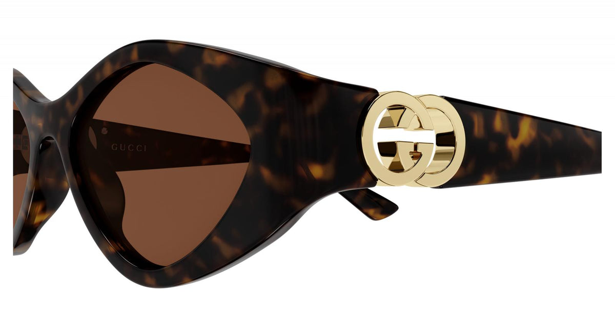 Gucci GG2121S-003 sunglasses in havana frame with havana brown lenses