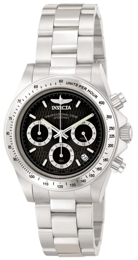 Invicta 9223 watch with black dial and stainless steel band