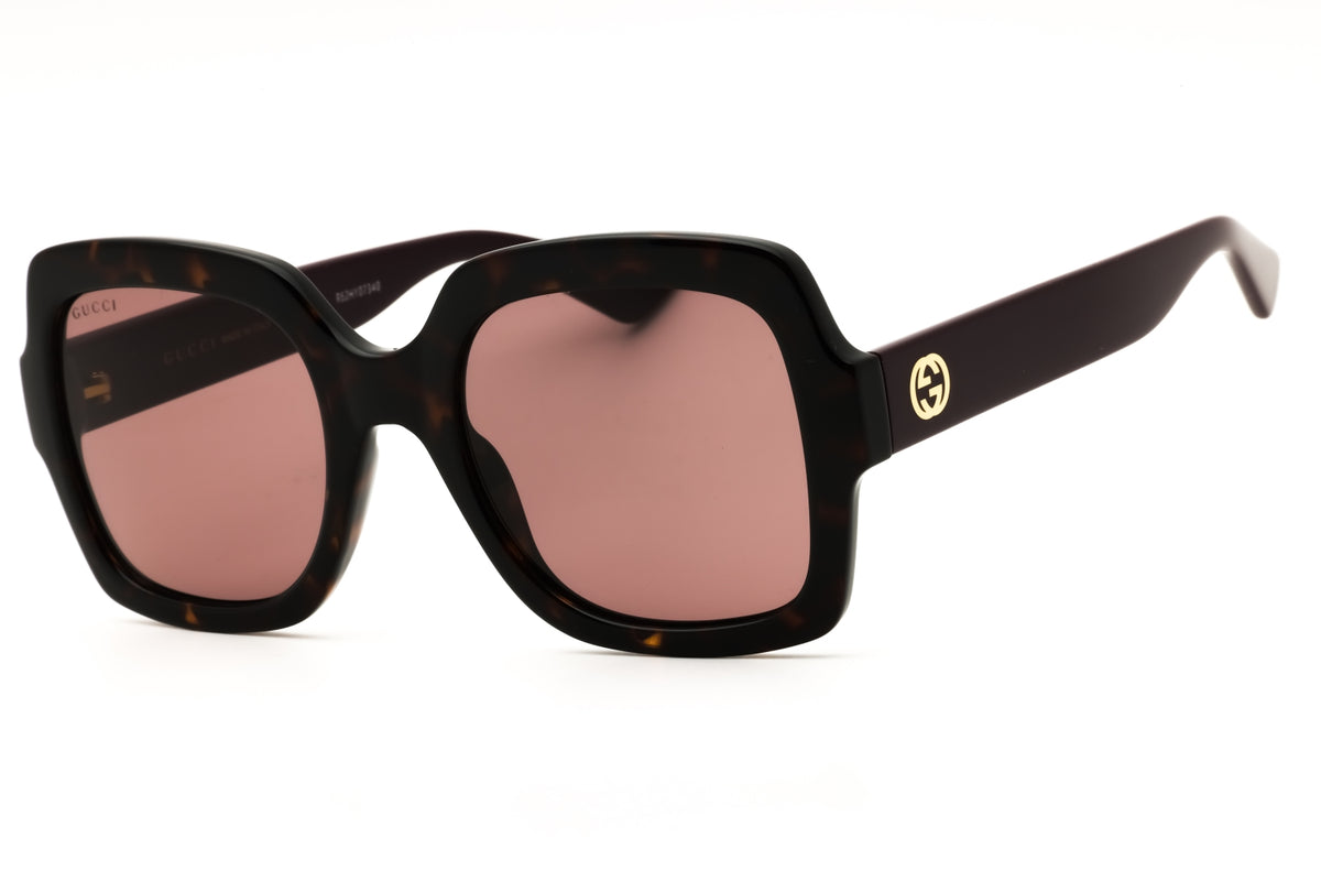 Gucci GG1337S-009 HAVANA-VIOLET Rectangular Sunglasses 54mm Sunglasses