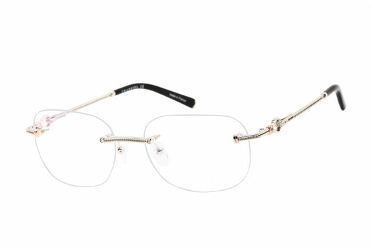 Charriol PC71046-C02 eyeglasses in shiny silver frame with clear lenses
