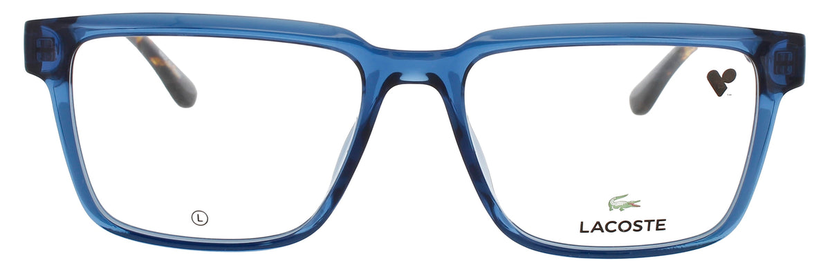 Lacoste L2976-410-55 TRANSPARENT BLUE  Men's Eyeglasses 55mm Eyeglasses