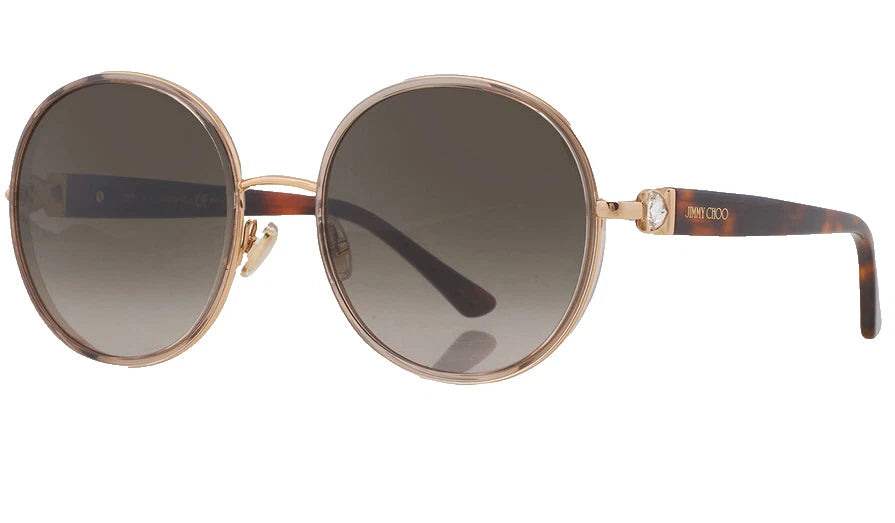 Jimmy Choo 0PAM-S-01Q-57 gold brown - brown gradient Cat Eye SUNGLASSES 57mm Sunglasses