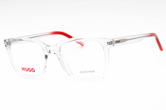 HUGO HG 1261-0268 00 eyeglasses in grey red frame with clear lenses