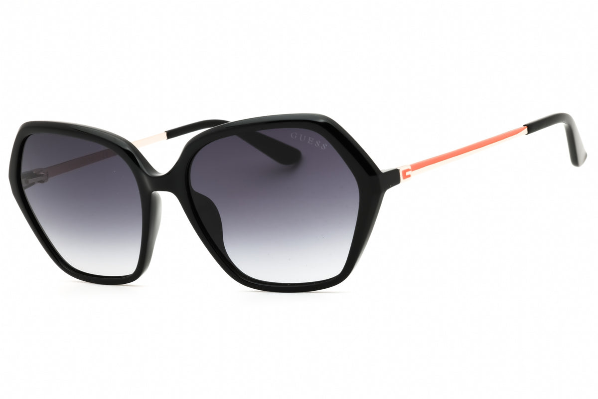 Guess GU00134-01B Shiny Black Oversized Sunglasses 55mm Sunglasses