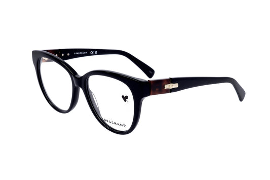 Longchamp LO2698-001 eyeglasses in black frame with clear lenses