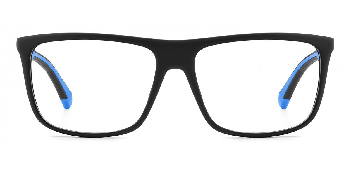 Polaroid PLDD516-0VK-56 Matte Black Blue Rectangle Eyeglasses 56mm Eyeglasses