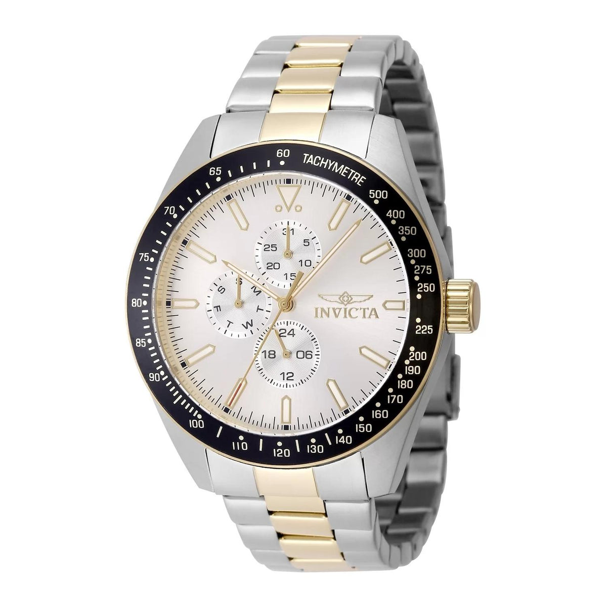 Invicta 48861 watch with silver dial and stainless steel band