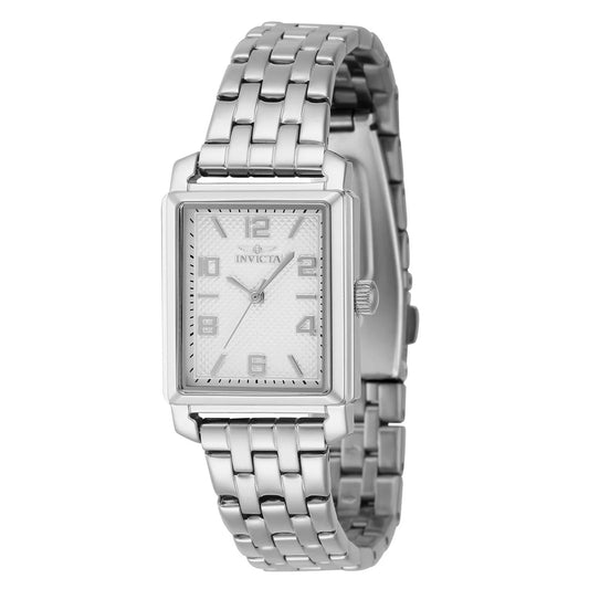 Invicta 46662 watch with silver dial and stainless steel band