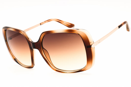 Guess GU7780-59F sunglasses in beige frame with gradient brown lenses