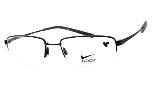 Nike NIKE 4192 N-007 SATIN BLACK CHROME Rectangular Eyeglasses 53mm Eyeglasses