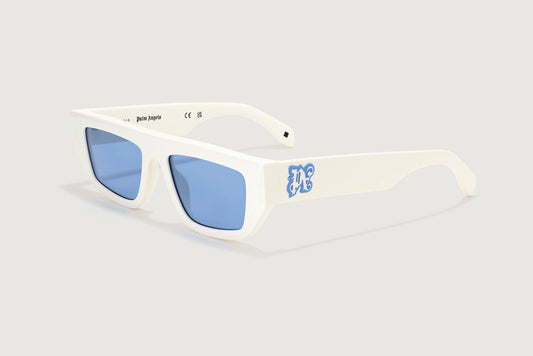 Palm Angels PA1033010753 Shiny White Square Sunglasses 53mm