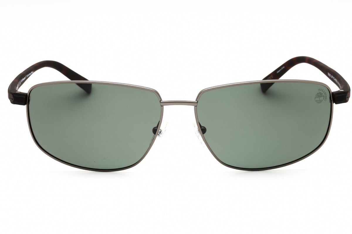 Timberland TB9325-09R shiny gunmetal Rectangular Sunglasses 65mm Sunglasses