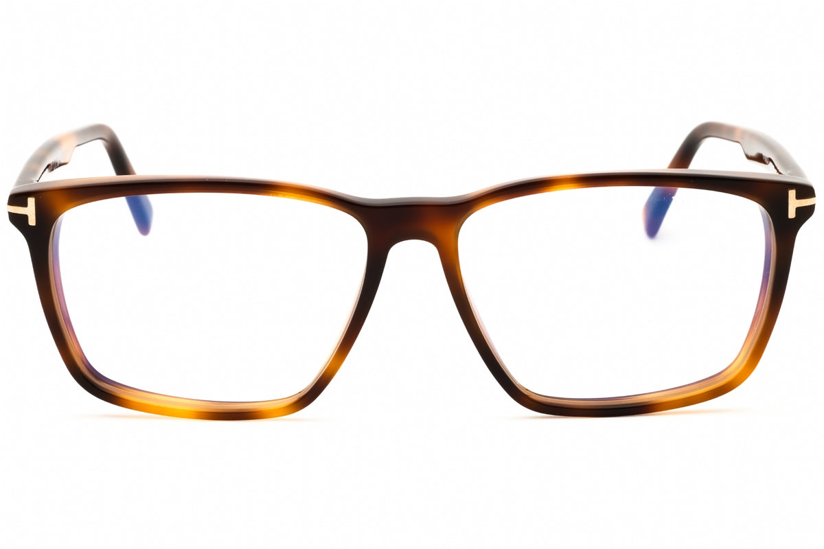 Tom Ford FT5959-B-053 blonde havana Rectangular Eyeglasses 56mm