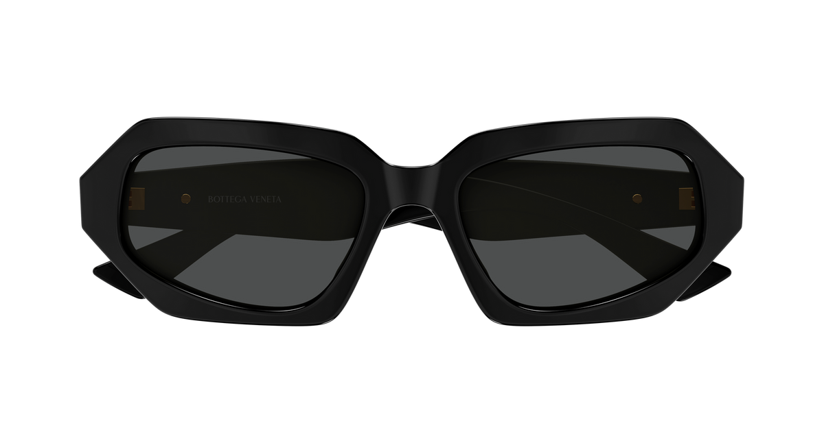 Bottega Veneta BV1502S-001-54 Black Rectangular  54mm Sunglasses