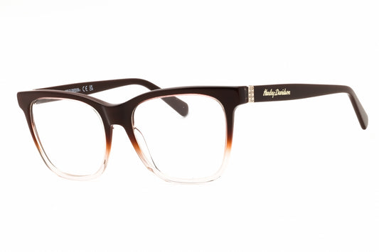 Harley Davidson HD50055-050 eyeglasses in dark brown frame with clear lenses