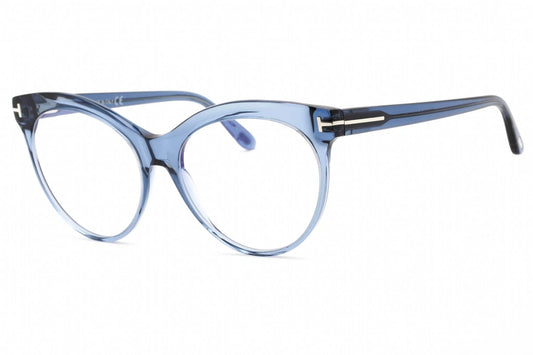 Tom Ford FT5827-B 090 Blue Rectangle Eyeglasses 55mm Eyeglasses