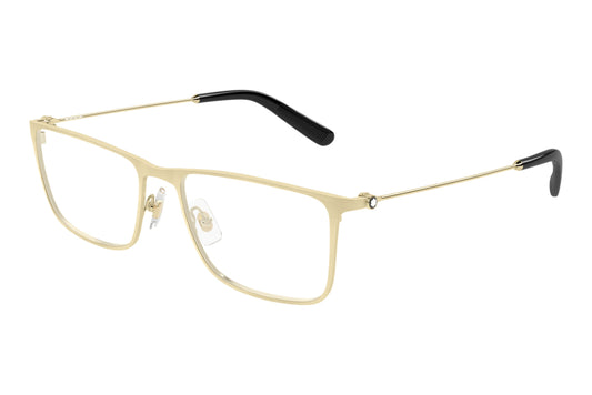 Mont Blanc MB0464o-008 Gold Rectangle Eyeglasses 57mm