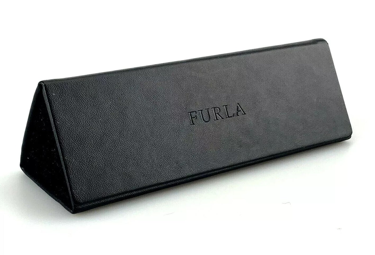 Furla SFU621V-0D67 sunglasses in shiny light cognac frame with blue gradient lenses
