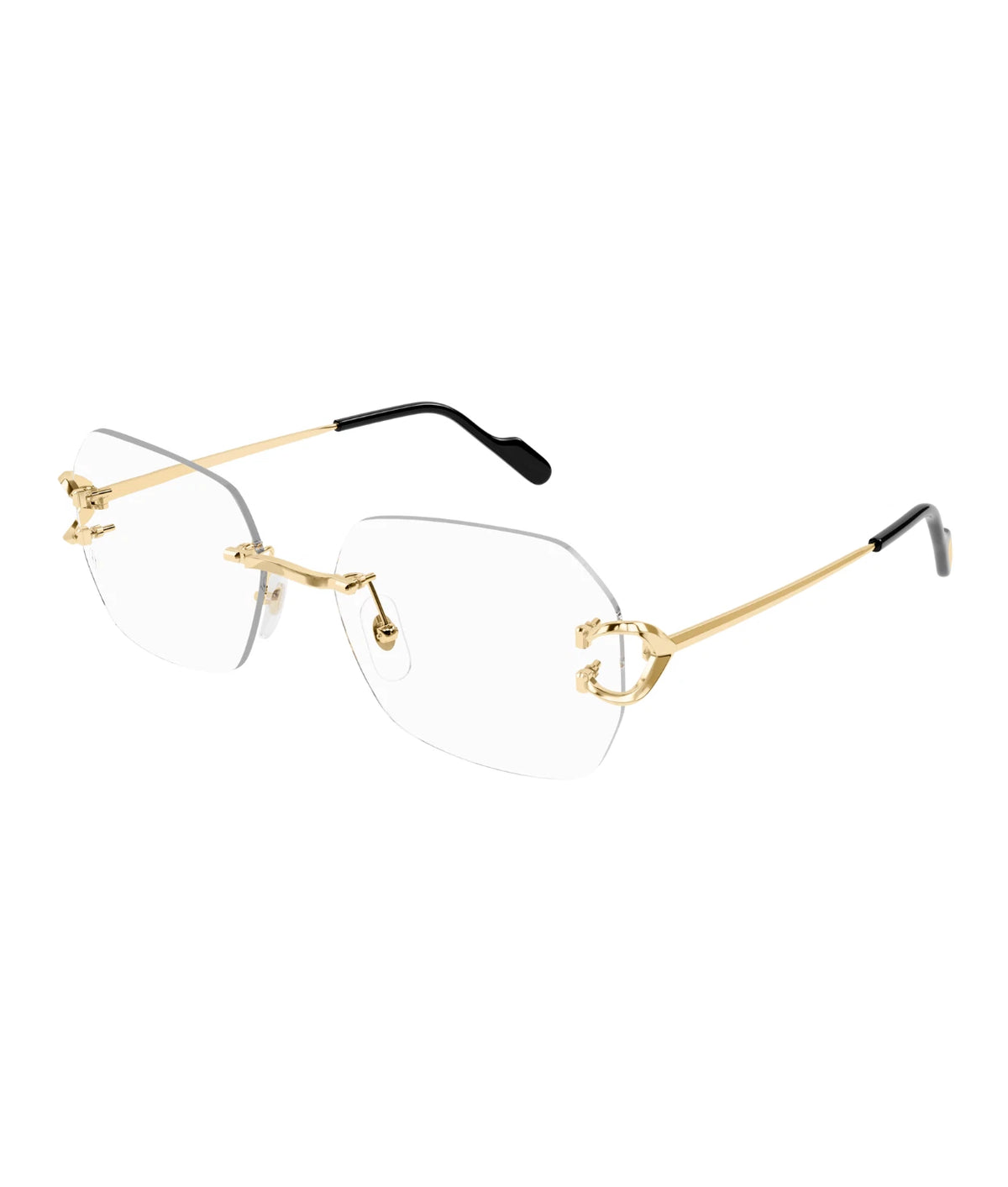 Cartier CT0416O-001 Gold Gold Rectangular Eyeglasses 57mm Eyeglasses