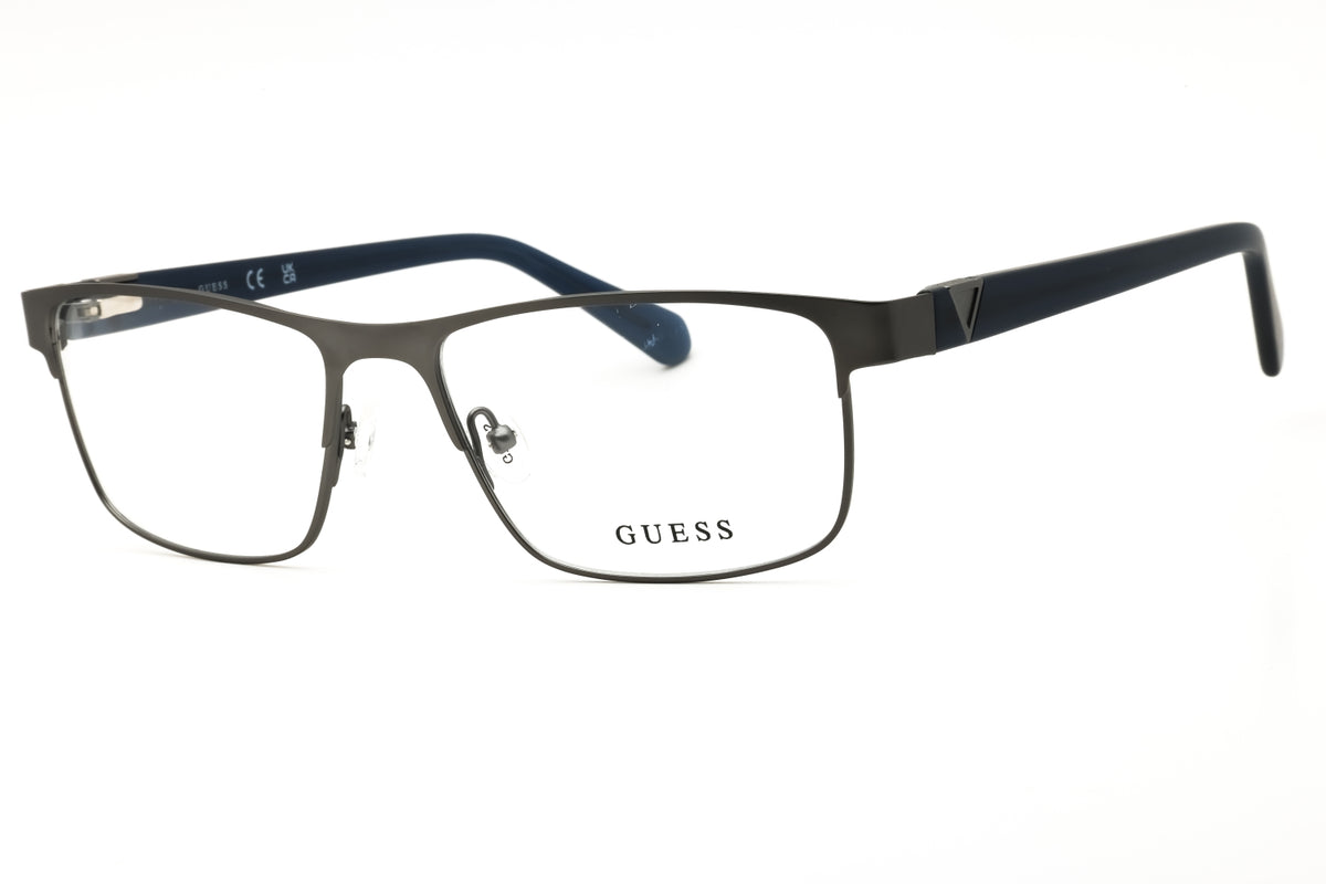 Guess GU50003-009 matte gunmetal Rectangular Eyeglasses 57mm Eyeglasses