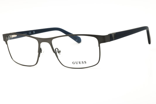 Guess GU50003-009 matte gunmetal Rectangular Eyeglasses 57mm Eyeglasses
