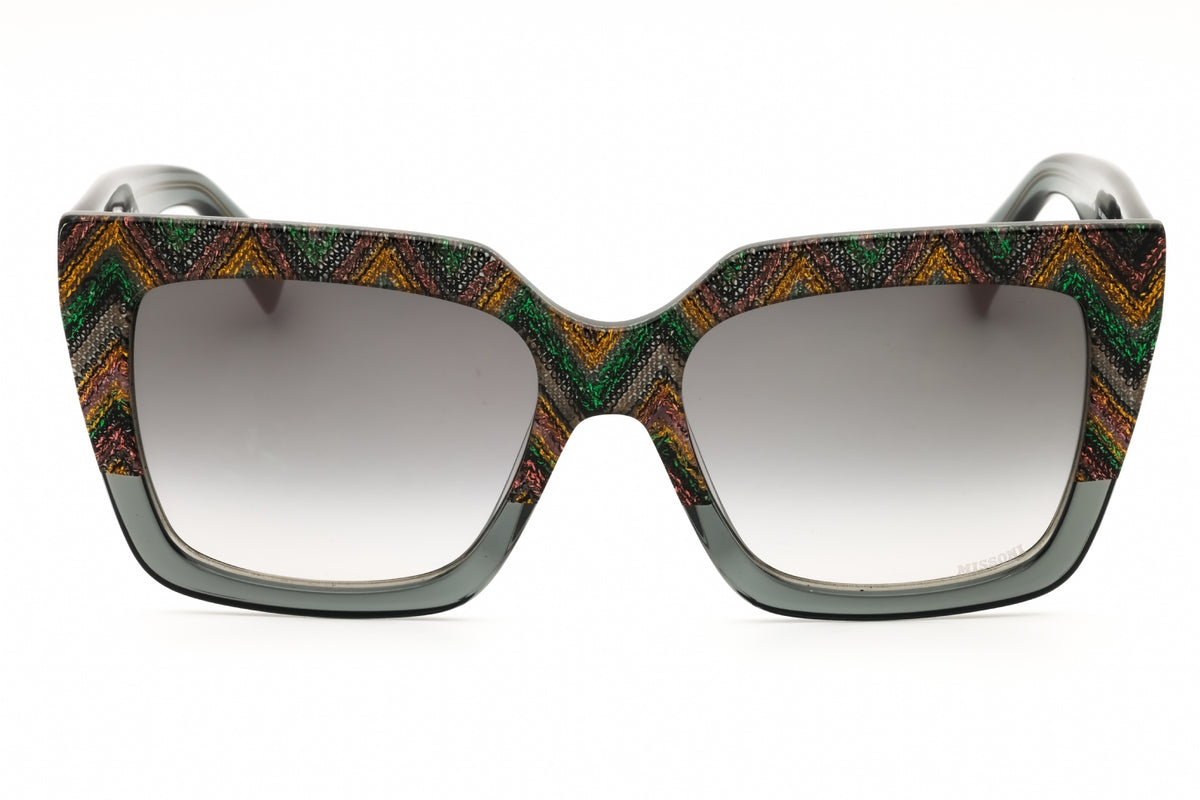 Missoni MIS 0147/S-RGK GREY PATTERN GREEN Rectangular Sunglasses 55mm Sunglasses