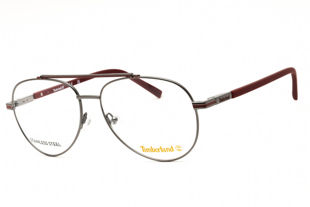 Timberland TB50050-006 shiny dark nickeltin Aviator Eyeglasses 57mm Eyeglasses