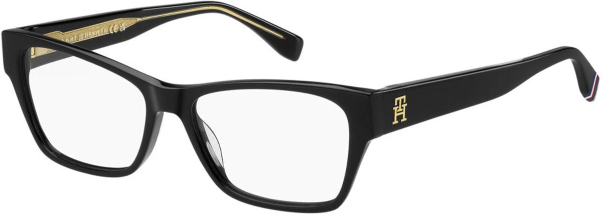 Tommy Hilfiger TH2104-807-53 Black Rectangle Eyeglasses 53mm Eyeglasses