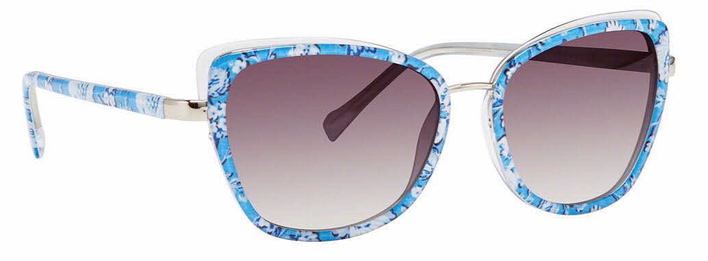 Vera Bradley FRANCISCA SWEET GARDEN BLUE 54mm New Sunglasses