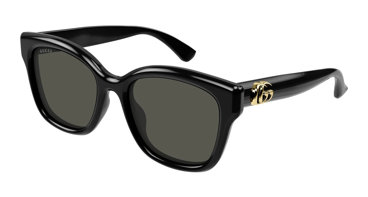 Gucci GG1830SK-001 Black Rectangular Sunglasses 55mm Sunglasses