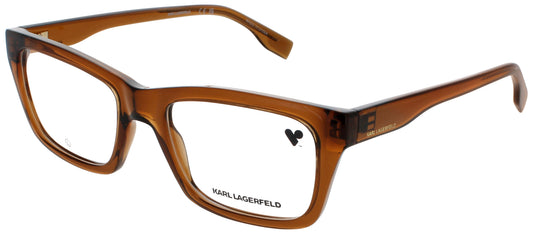 Karl Lagerfeld KL6138-200-53 eyeglasses in brown frame with demo lenses