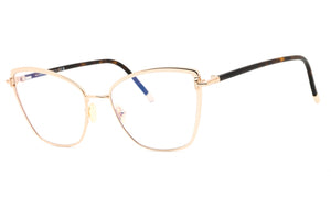 Tom Ford FT5740-B-028 shiny rose gold Cat eye Eyeglasses 54mm Eyeglasses
