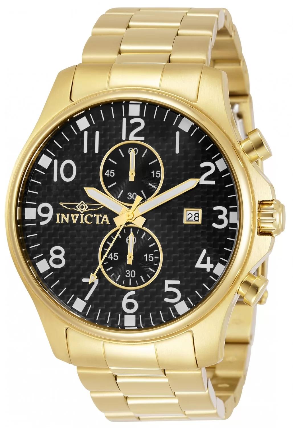 Invicta 0382 0382 Watch - Black Dial Stainless Steel Band