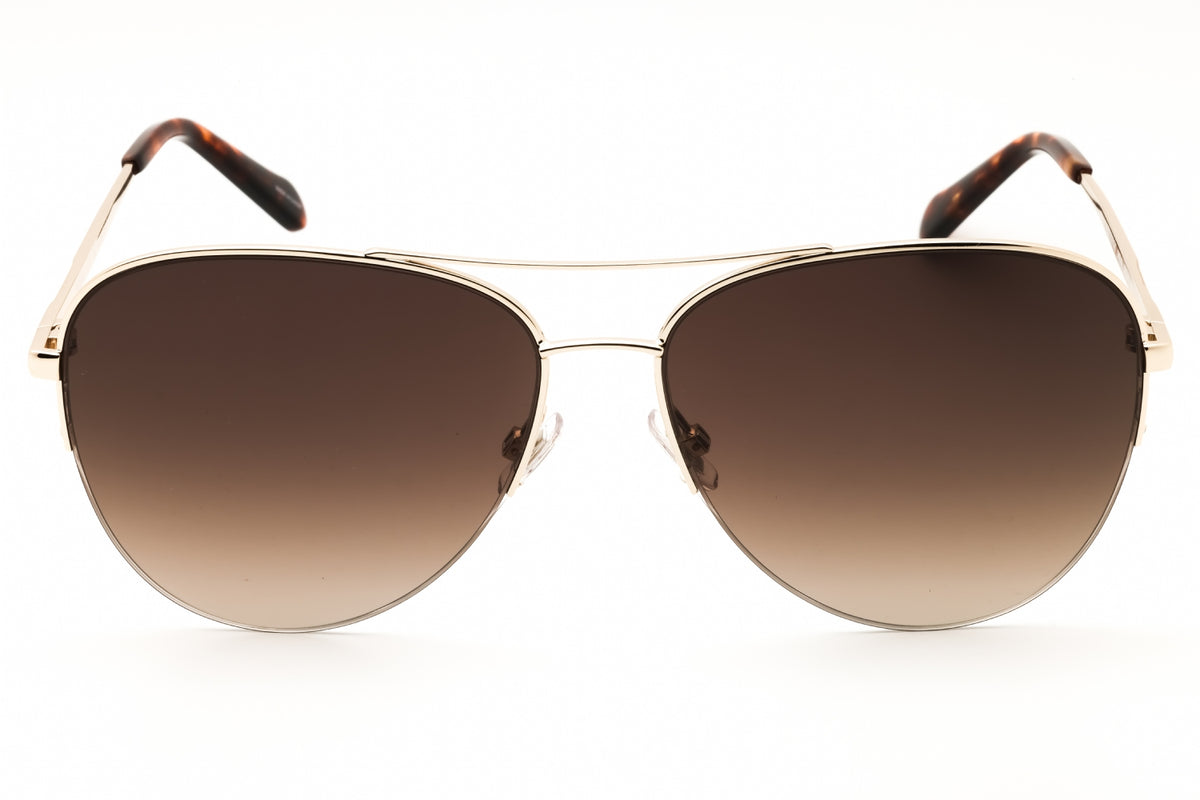 Fossil FOS 3137/G/S-00NR HA GLDBRWHVN Aviator Sunglasses 58mm Sunglasses