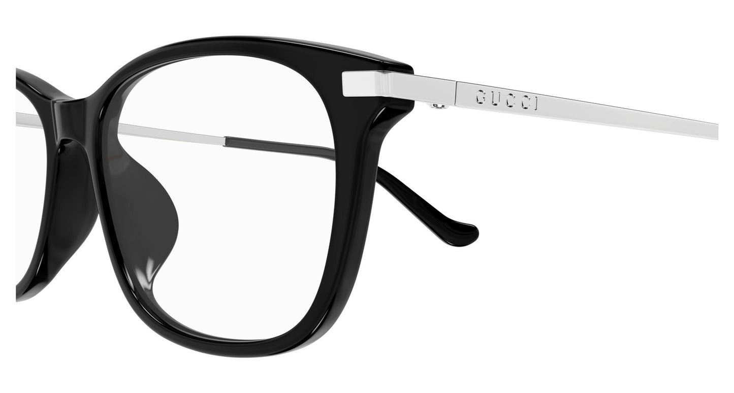 Gucci GG1902oA-002 eyeglasses in silver frame with clear lenses