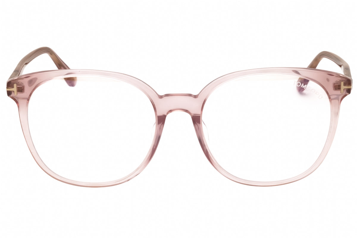 Tom Ford FT5671-F-B-072 eyeglasses in shiny pink frame with clear lenses