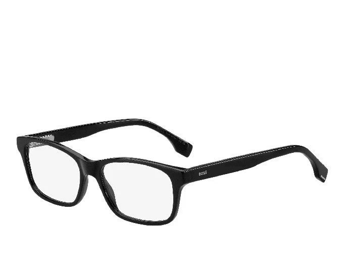 Hugo Boss BOSS1645-807-54 Black Rectangle Eyeglasses 54mm Eyeglasses