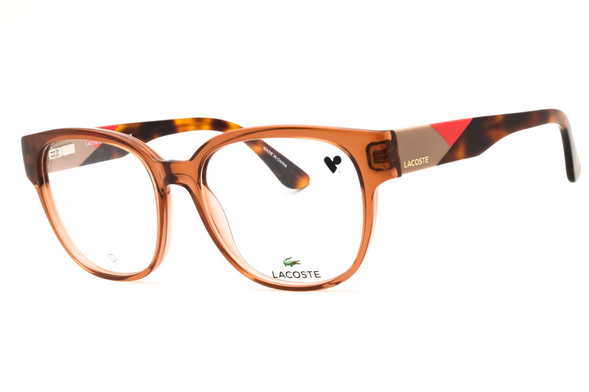 Lacoste L2953-232 TRANSPARENT CARAMEL Round Eyeglasses 55mm Eyeglasses