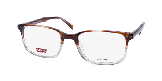 Levis LV-5019-EX4 eyeglasses in brown horn frame with clear lenses