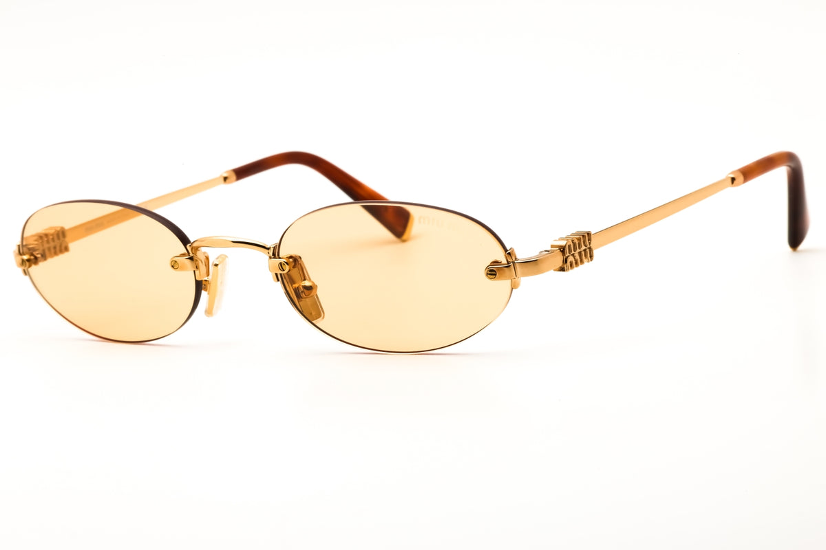 Miu Miu 0MU A54S-7OE90X Brass Oval Sunglasses 51mm Sunglasses